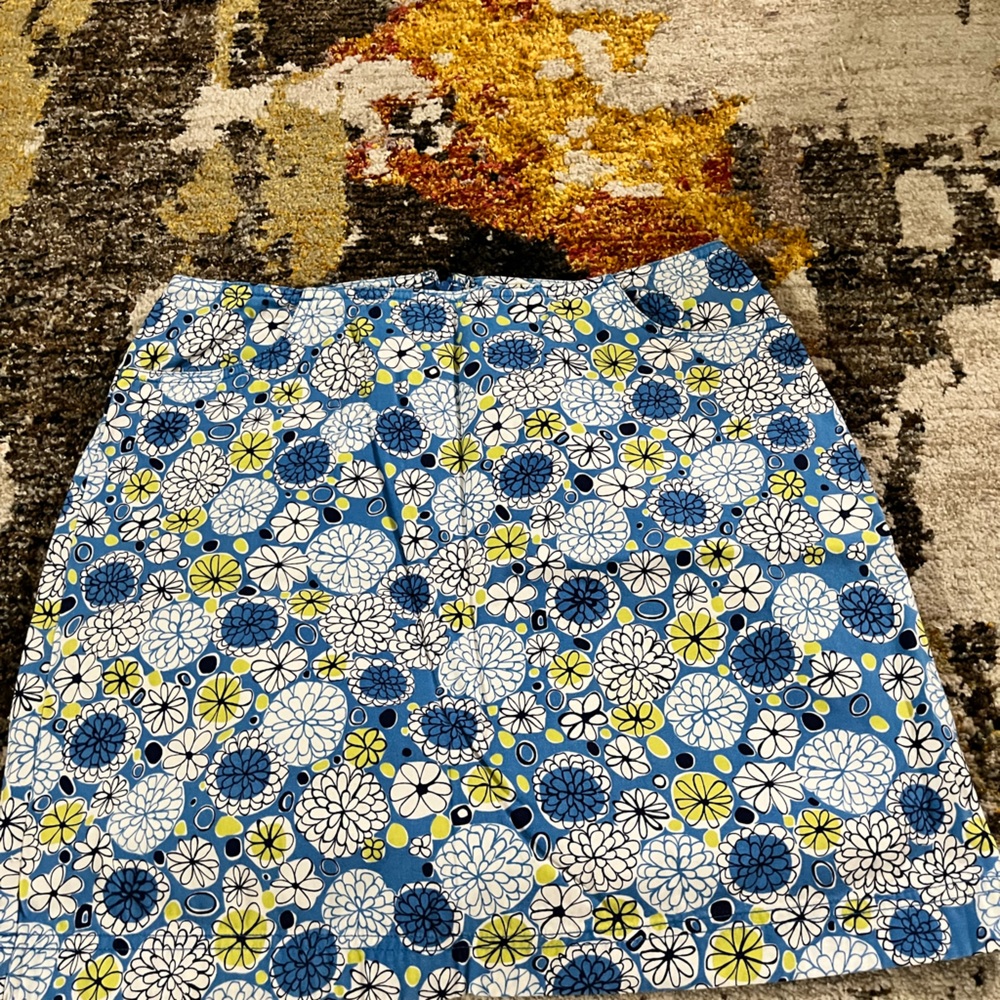 Blue Floral mini skirt